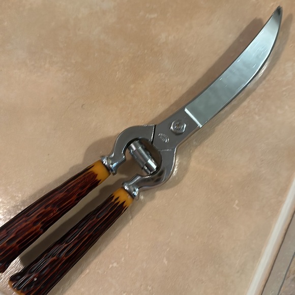 Vintage Italian Meat Poultry/Bone Shears Scissors With Security Lock - Picture 3 of 6